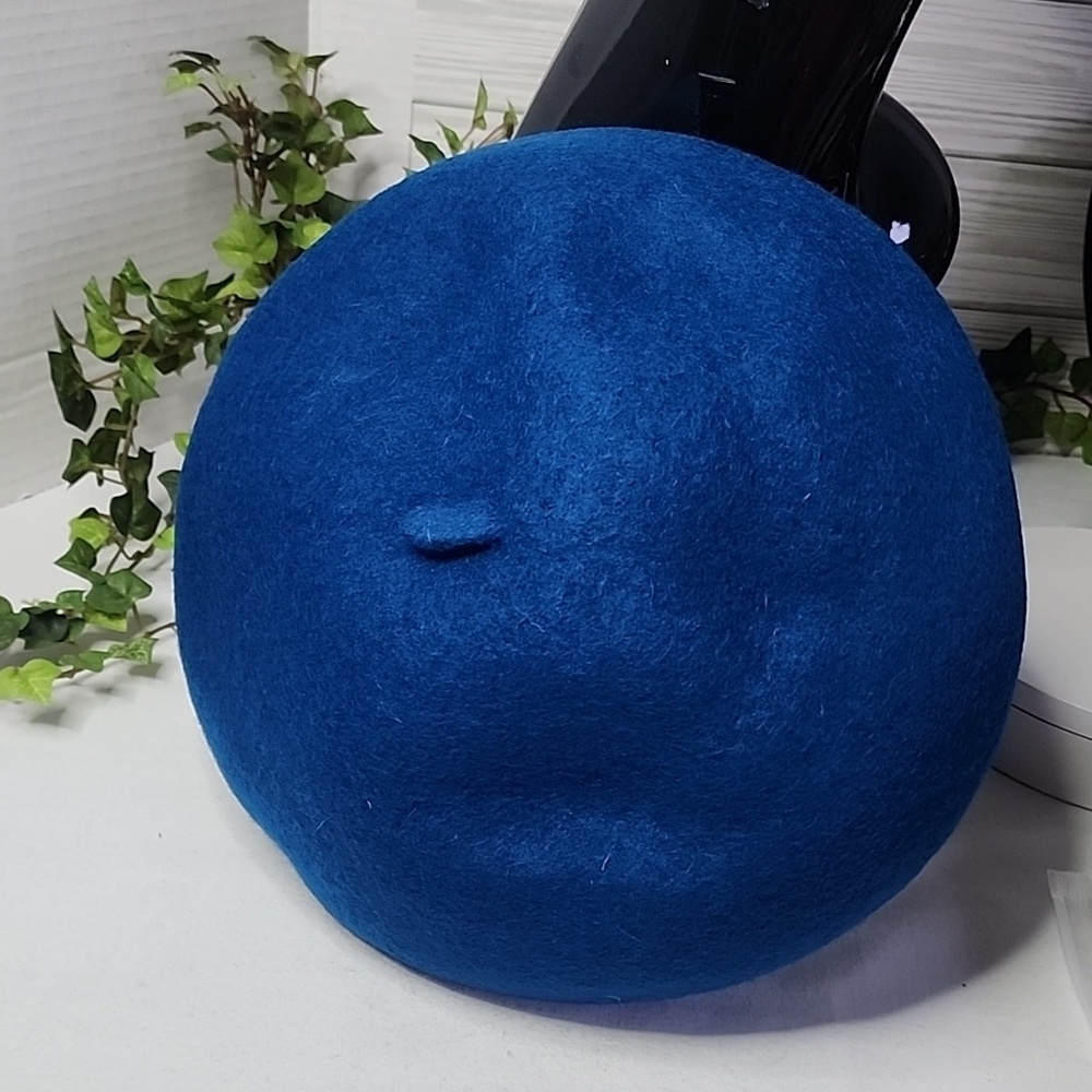 Royal Blue French Style Beret Hat Adjustable NWT